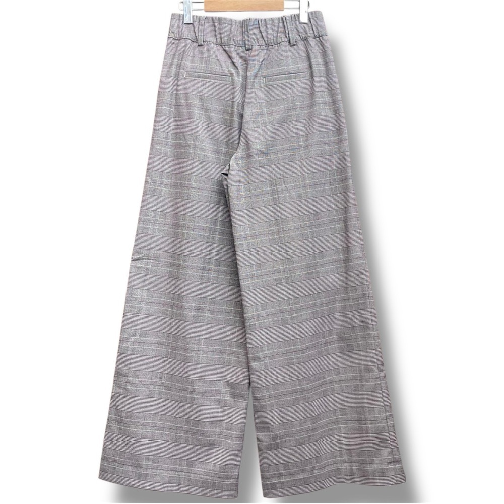 Banana Republic Wideleg Plaid Houndstooth Pleated Pant Sz-2 Academia OfficeSiren - Picture 4 of 14